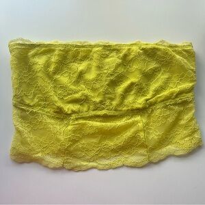 American Eagle Outfitters longline bandeau electric highlighter yellow bralette